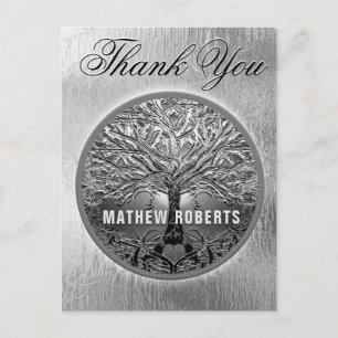 Thank You Silver Tree of Life Memorial Postcard