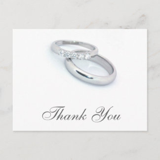 Thank You/Silver Wedding Bands Postcard