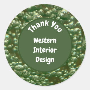 Thank You Simple Artistic Customer Appreciation  Classic Round Sticker