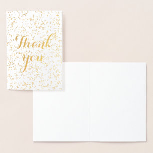 Thank You Simple Blank Sprinkles White Foil Card