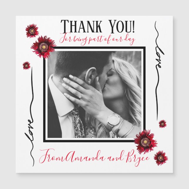 Thank you simple red poppies (Front)