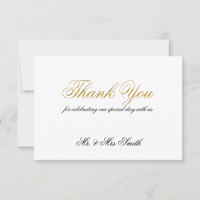 Thank You Simple Script Card (Front)