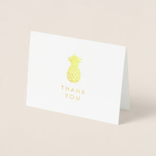 Thank You   Simply Gold Pineapple Foil Card