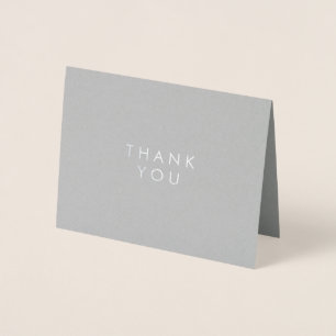 Thank You   Simply Silver Foil Card