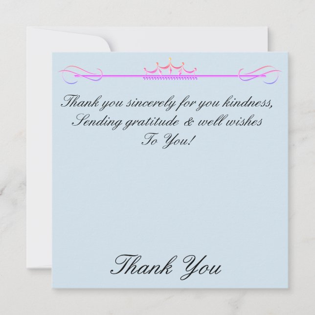 Thank You Sincerely Card (Front)