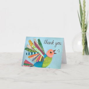 Thank You Singing Collage Bird