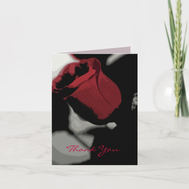 Thank You - Single Rose (Abstract) (Front)