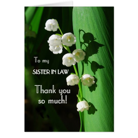 Thank You, Sister-in-Law, Lily of the Valley Card