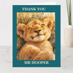 Thank you Sleepy Lion Card, Card