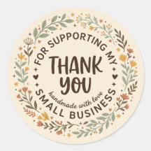 Thank You Small Business Floral Wreath Design