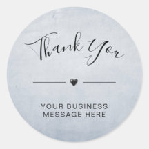 Thank You Small Business Minimalist Pale Blue