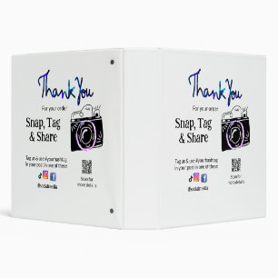 Thank you snap tag share media camera add socials binder