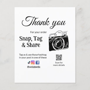 Thank you snap tag share media camera add socials flyer