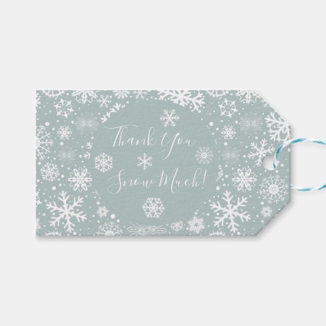 Thank You Snow Much Favour Tags (Front (Horizontal))