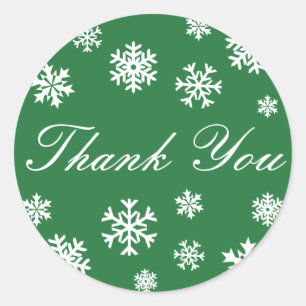Thank You Snowflakes Envelope Sticker Seal