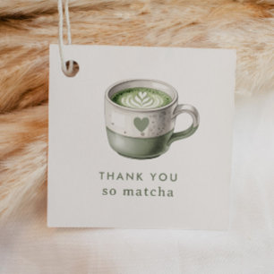 Thank you so Matcha Sage green baby shower Favour Tags