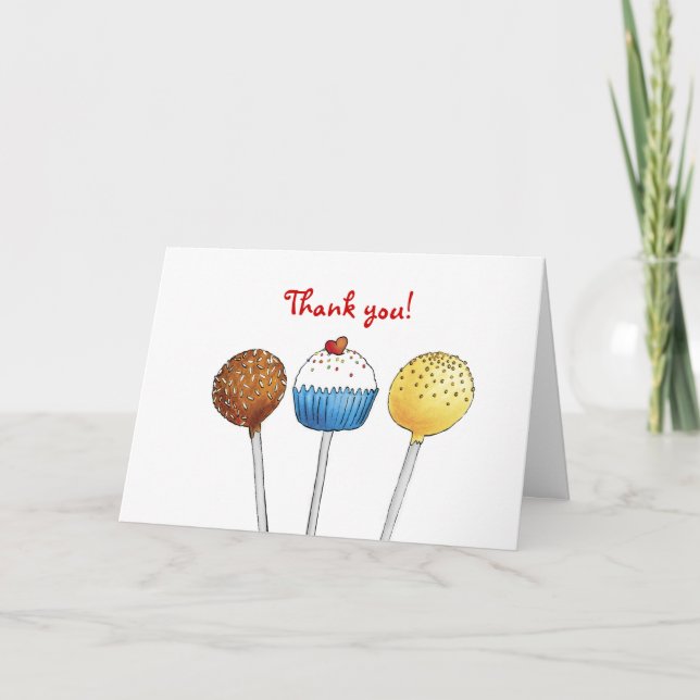 Thank you so much - Cake Pop - Greeting Card (Front)