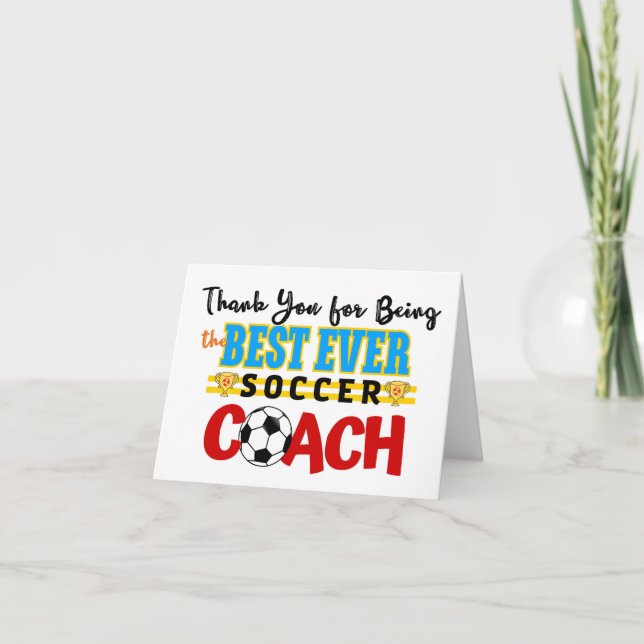 Thank You Soccer Coach Card (Front)
