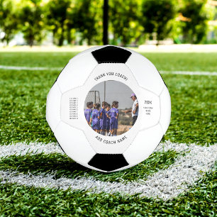 Thank You Soccer Coach Custom Team Photo & Names Soccer Ball