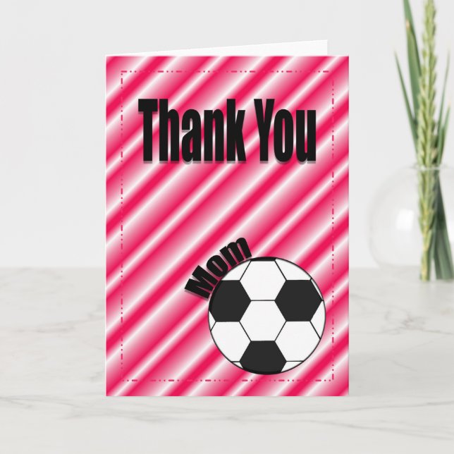 Thank You Soccer Team Mom Card (Front)