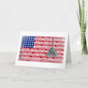 Thank You Soldier Dog Tags Card