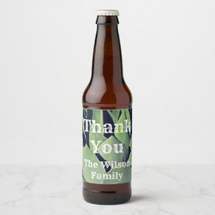 Thank You Southwest Agave Plant Green Leaves Beer Bottle Label