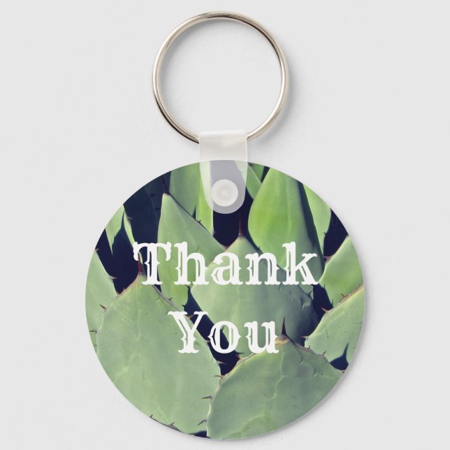 Thank You Southwestern Style Agave Appreciation Keychain (Front)