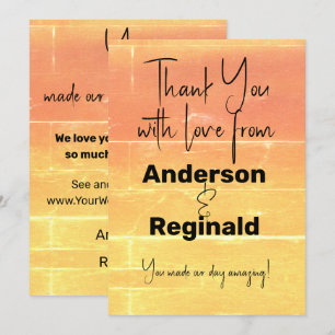 Thank You Space for Message Two-Sided Summer Peach Card
