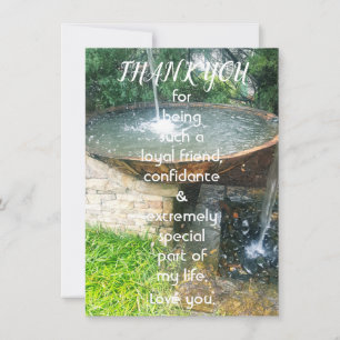 Thank You Special Friend Flat Greeting  Card