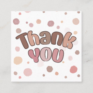 Thank you  square business card