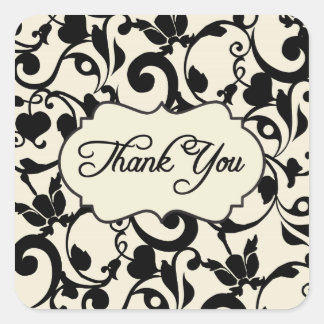 Thank you square sticker