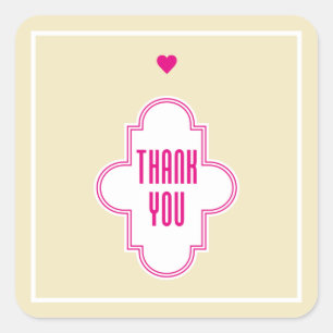 Thank You Square Sticker