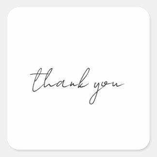 Thank you square sticker