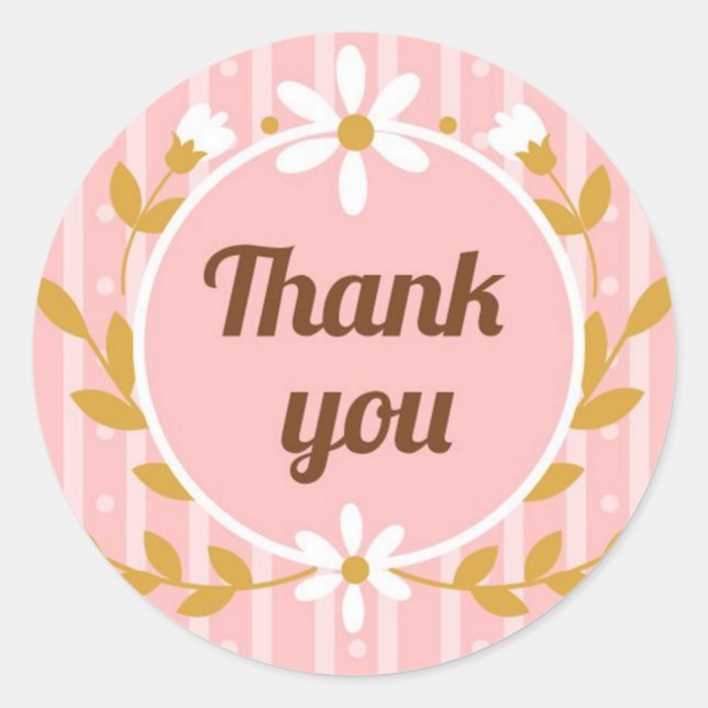 Thank You   Square Sticker (Front)
