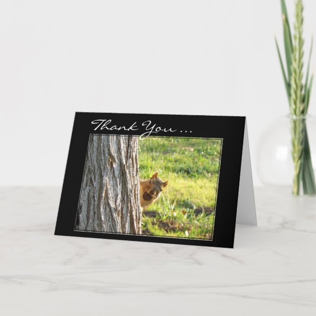 Thank You Squirrel greeting card (Front)