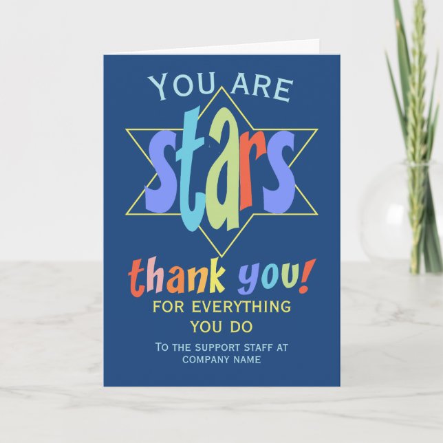 Thank You Staff Group Company Card (Front)