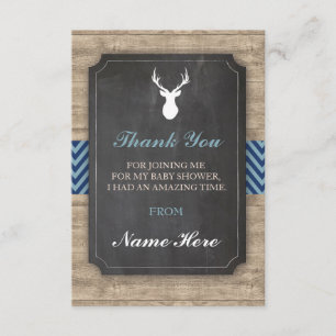 Thank You Stag Rustic Cards Wood Chalk