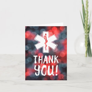 thank you star of life bokeh card