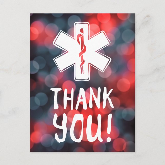 thank you star of life postcard (Front)