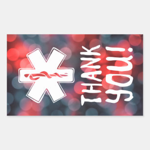 thank you star of life sticker