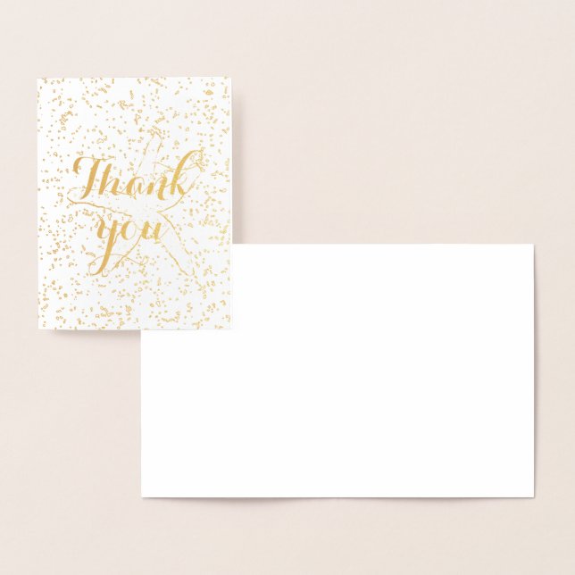 Thank You Starfish Sprinkles Stylish Beach Cute Foil Card (Display)