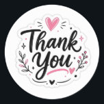 Thank You Sticker<br><div class="desc">Add a touch of gratitude to your packaging with this beautifully designed “Thank You” sticker. Perfect for small businesses, handmade products, gift wrapping, and special occasions, this sticker helps you leave a lasting impression on your customers and loved ones. Ideal for online sellers, boutiques, and personal use, these stickers are...</div>