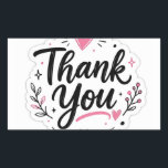 Thank You Sticker<br><div class="desc">Add a touch of gratitude to your packaging with this beautifully designed “Thank You” sticker. Perfect for small businesses, handmade products, gift wrapping, and special occasions, this sticker helps you leave a lasting impression on your customers and loved ones. Ideal for online sellers, boutiques, and personal use, these stickers are...</div>