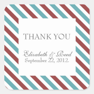 Thank You Sticker // Airmail Stripe