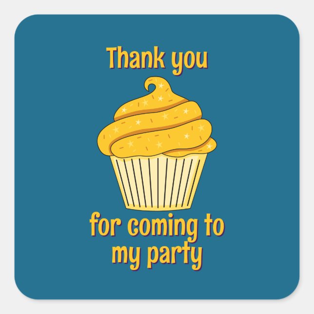 Thank you sticker for Party Bags (Front)