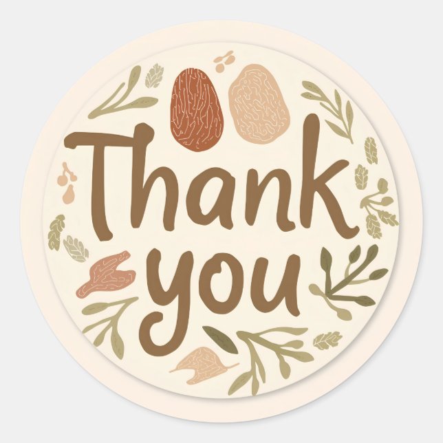 Thank You Sticker for Small Business Packaging (Front)