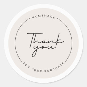 Thank You Sticker - Homemade