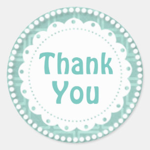 Thank You/Sticker-Lime Classic Round Sticker