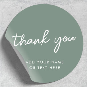 Thank you Sticker Modern Sage Green