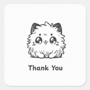 'Thank you sticker' Square Sticker